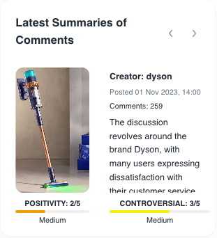 How-To Sentiment Analyse: Latest Summaries of Comments