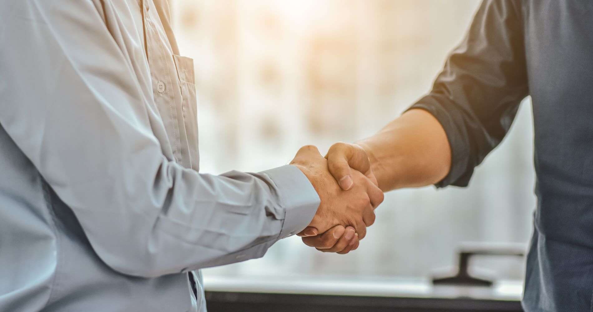 Two people shaking hands