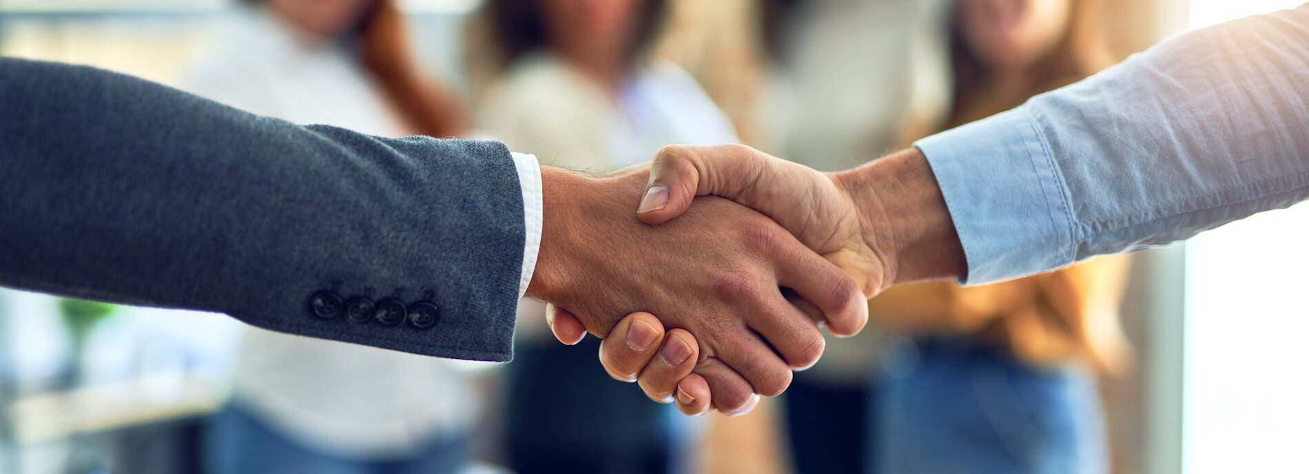 A business handshake