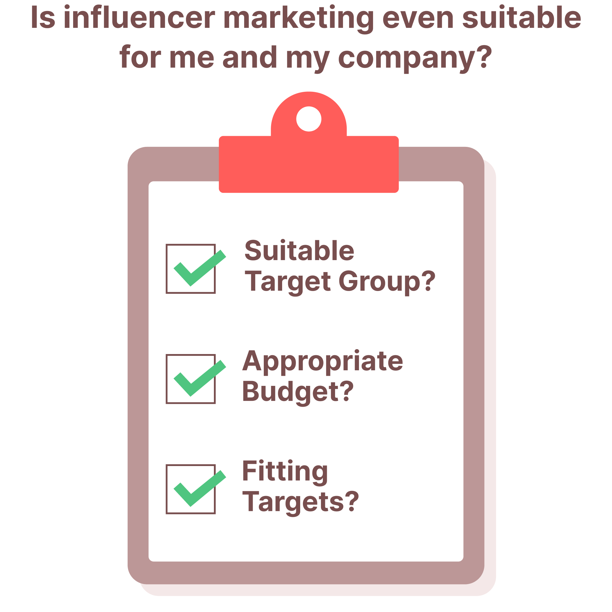 A checklist to see if influencer marketing is suitable for me and my company